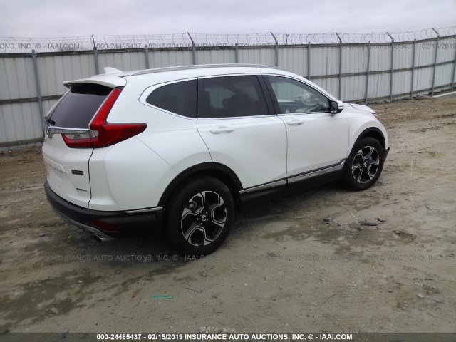 5J6RW1H99JL002578 - 2018 HONDA CR-V TOURING WHITE photo 4