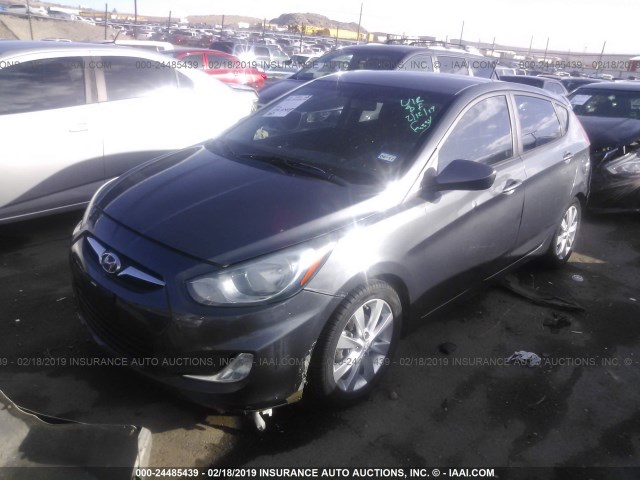 KMHCU5AE2CU013477 - 2012 HYUNDAI ACCENT GLS/GS/SE GRAY photo 2