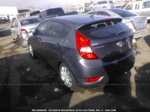 KMHCU5AE2CU013477 - 2012 HYUNDAI ACCENT GLS/GS/SE GRAY photo 3