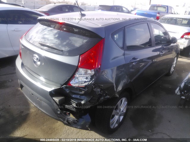 KMHCU5AE2CU013477 - 2012 HYUNDAI ACCENT GLS/GS/SE GRAY photo 4