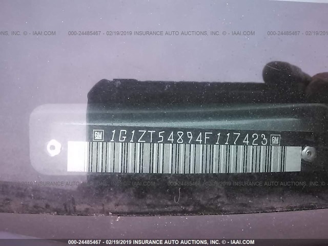 1G1ZT54894F117423 - 2004 CHEVROLET MALIBU LS GRAY photo 9