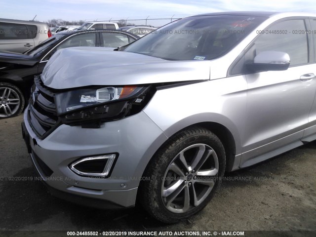 2FMTK3AP5FBB41993 - 2015 FORD EDGE SPORT SILVER photo 6