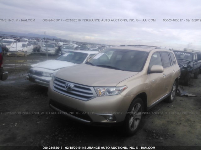 5TDDK3EH0BS086003 - 2011 TOYOTA HIGHLANDER LIMITED GOLD photo 2