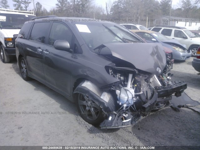 5TDXZ3DC5HS798031 - 2017 TOYOTA SIENNA SE GRAY photo 1