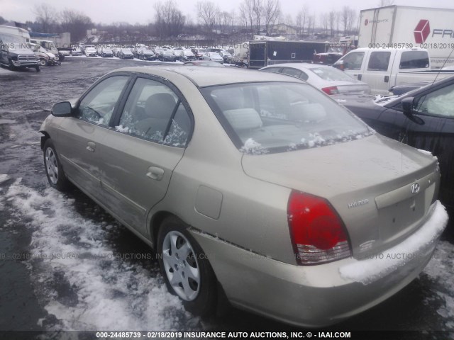 KMHDN46D85U154309 - 2005 HYUNDAI ELANTRA GLS/GT BEIGE photo 3