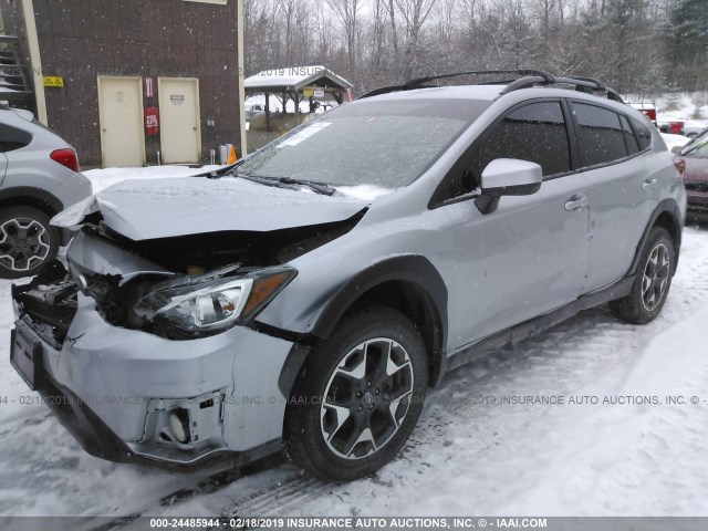 JF2GTACC5K9226102 - 2019 SUBARU CROSSTREK PREMIUM SILVER photo 2