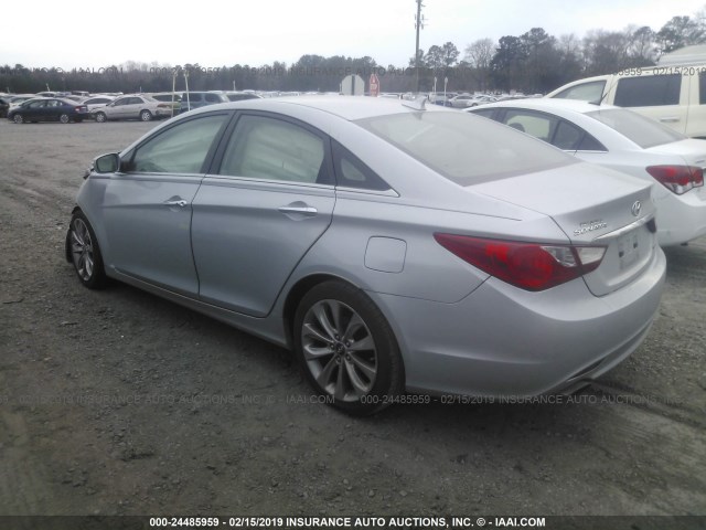 5NPEC4AB6BH189148 - 2011 HYUNDAI SONATA SE/LIMITED SILVER photo 3