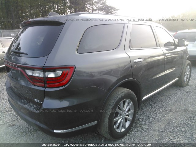 1C4RDJAG6GC347242 - 2016 DODGE DURANGO SXT GRAY photo 4