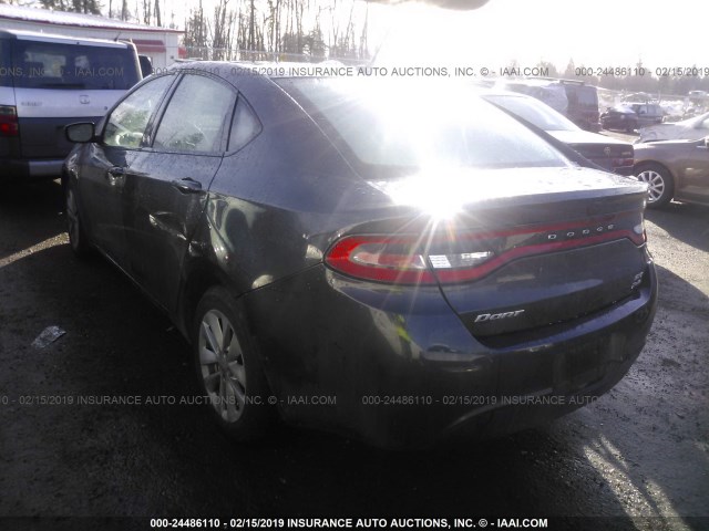 1C3CDFBB2ED724487 - 2014 DODGE DART SXT GRAY photo 3