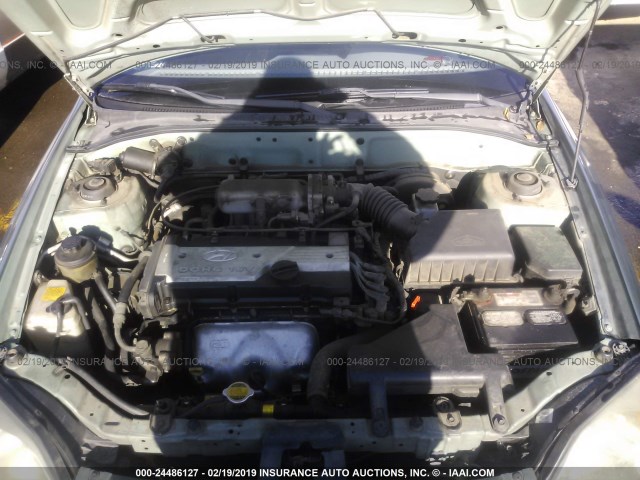 KMHCG45C94U524311 - 2004 HYUNDAI ACCENT GL GREEN photo 10