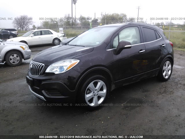 KL4CJASB2FB164078 - 2015 BUICK ENCORE BROWN photo 2