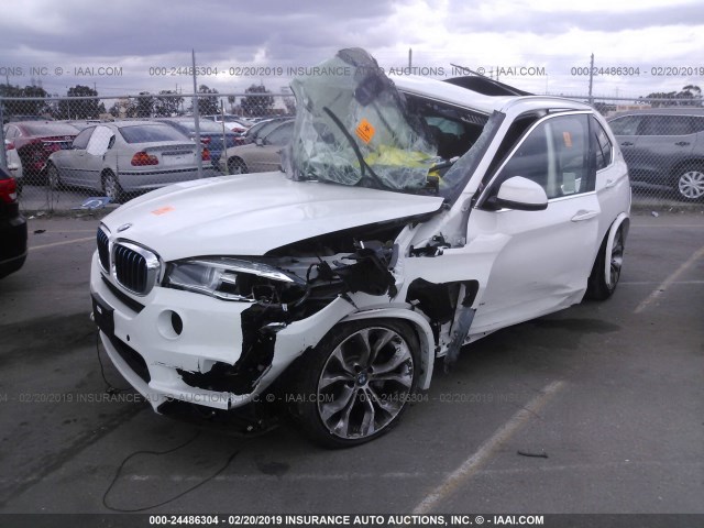 5UXKT0C54J0W00432 - 2018 BMW X5 XDR40E WHITE photo 2