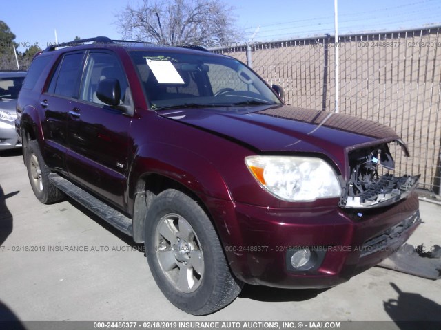 JTEZU14RX68064787 - 2006 TOYOTA 4RUNNER SR5/SPORT RED photo 1