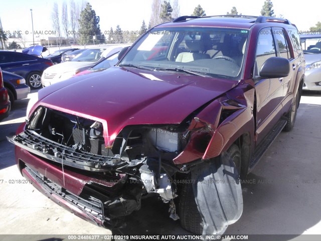 JTEZU14RX68064787 - 2006 TOYOTA 4RUNNER SR5/SPORT RED photo 2