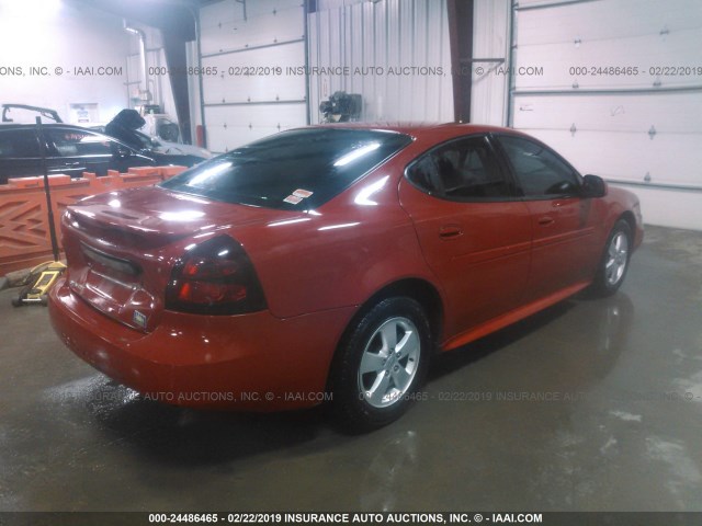 2G2WP552X61301857 - 2006 PONTIAC GRAND PRIX RED photo 4