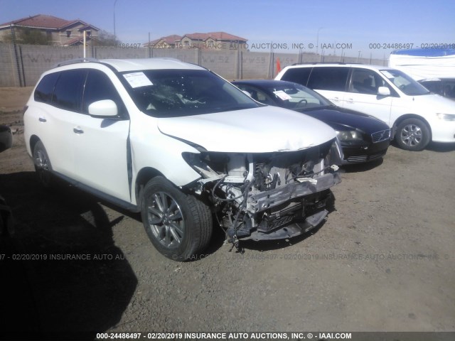 5N1AR2MNXGC641141 - 2016 NISSAN PATHFINDER S/SV/SL/PLATINUM WHITE photo 1