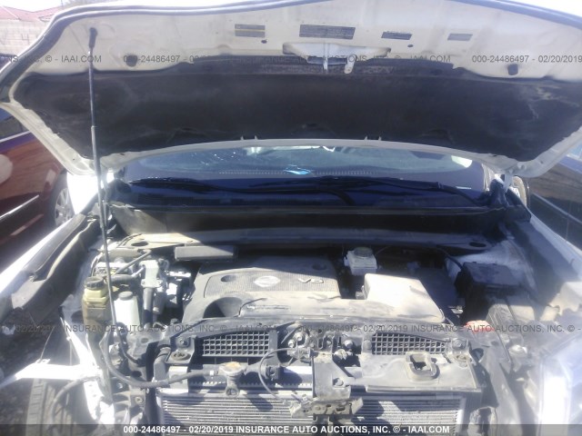 5N1AR2MNXGC641141 - 2016 NISSAN PATHFINDER S/SV/SL/PLATINUM WHITE photo 10