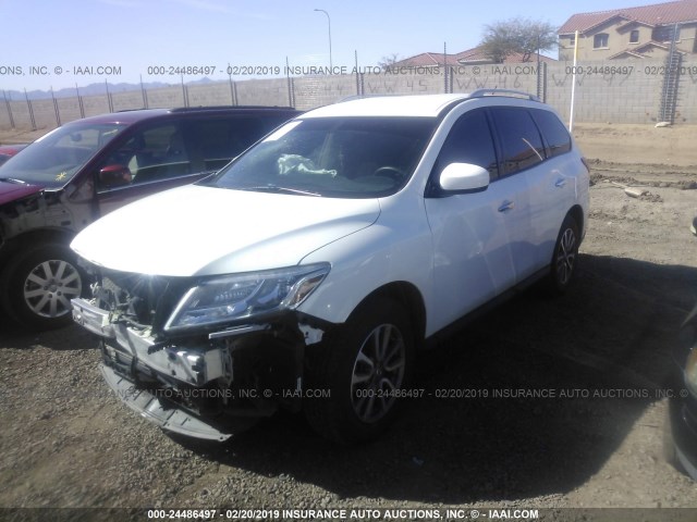 5N1AR2MNXGC641141 - 2016 NISSAN PATHFINDER S/SV/SL/PLATINUM WHITE photo 2