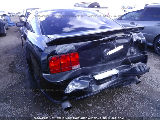 1ZVHT82H275346623 - 2007 FORD MUSTANG GT BLACK photo 6