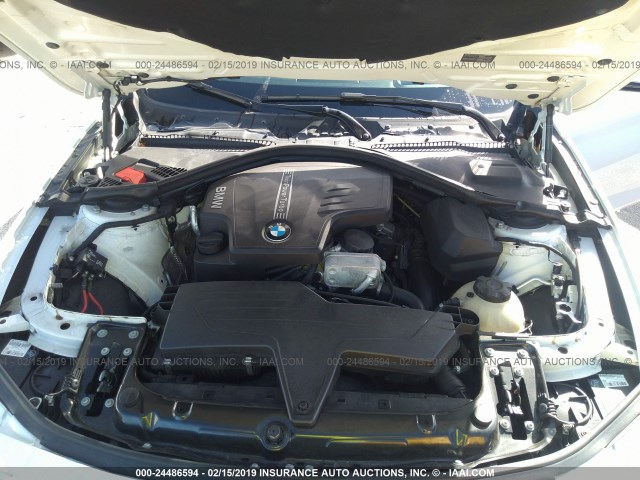 WBA3N3C51EF710579 - 2014 BMW 428 I WHITE photo 10