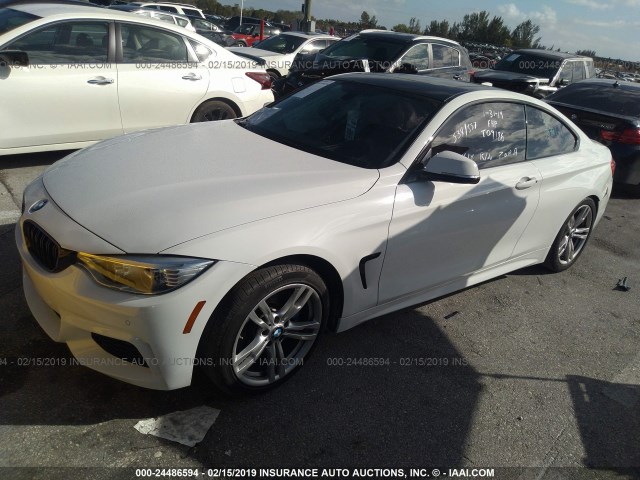 WBA3N3C51EF710579 - 2014 BMW 428 I WHITE photo 2