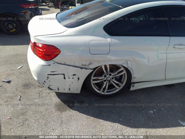 WBA3N3C51EF710579 - 2014 BMW 428 I WHITE photo 6
