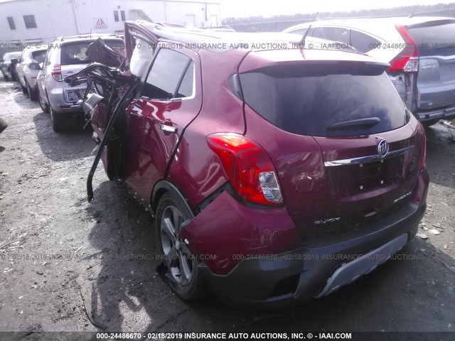 KL4CJCSB8EB704107 - 2014 BUICK ENCORE RED photo 3