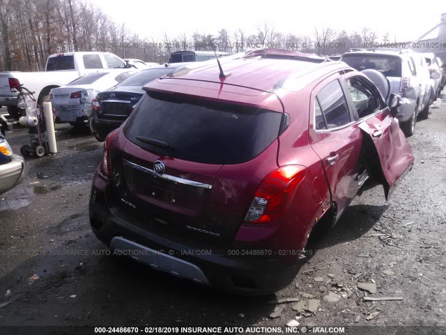 KL4CJCSB8EB704107 - 2014 BUICK ENCORE RED photo 4
