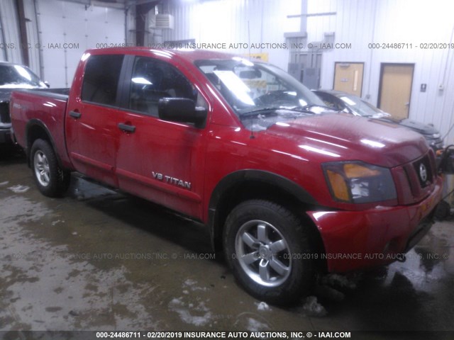 1N6BA0EC1BN312419 - 2011 NISSAN TITAN S/SV/SL/PRO-4X RED photo 1