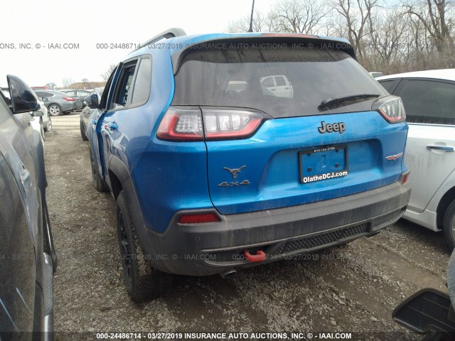 1C4PJMBX1KD335728 - 2019 JEEP CHEROKEE TRAILHAWK 蓝色 照片 3