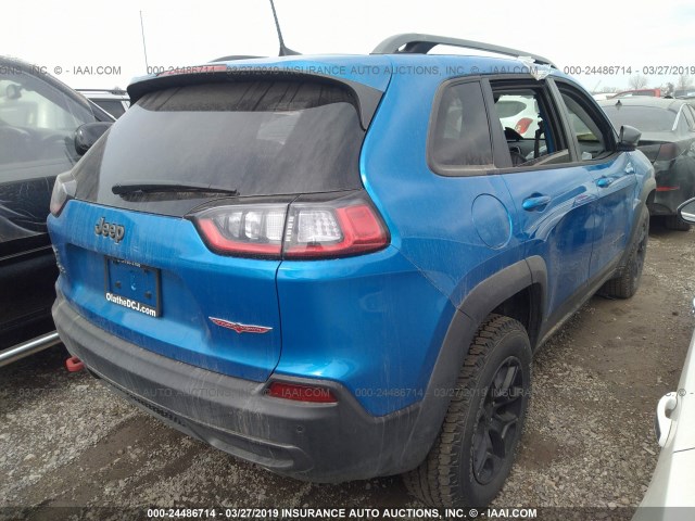 1C4PJMBX1KD335728 - 2019 JEEP CHEROKEE TRAILHAWK 蓝色 照片 4
