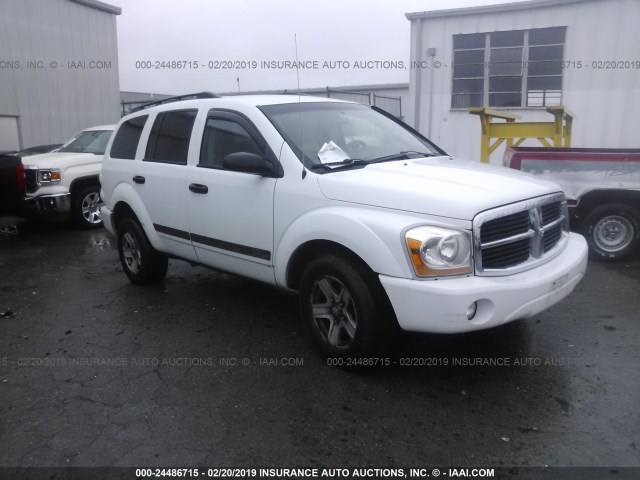 1D4HB48N36F162752 - 2006 DODGE DURANGO SLT WHITE photo 1