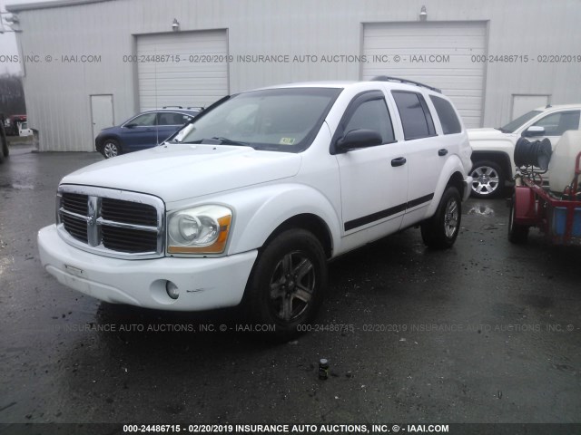 1D4HB48N36F162752 - 2006 DODGE DURANGO SLT WHITE photo 2