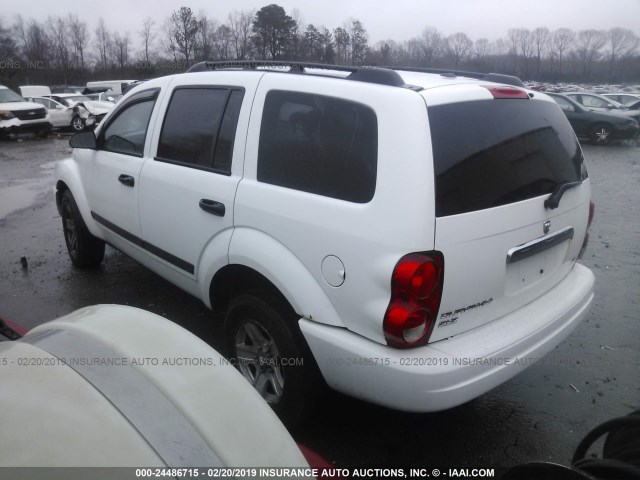 1D4HB48N36F162752 - 2006 DODGE DURANGO SLT WHITE photo 3