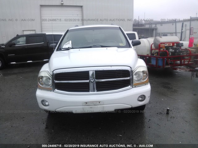 1D4HB48N36F162752 - 2006 DODGE DURANGO SLT WHITE photo 6