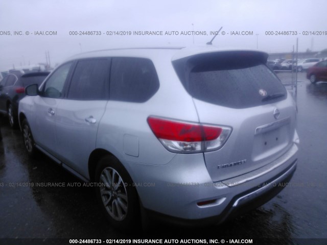 5N1AR2MN2EC655659 - 2014 NISSAN PATHFINDER S/SV/SL/PLATINUM SILVER photo 3