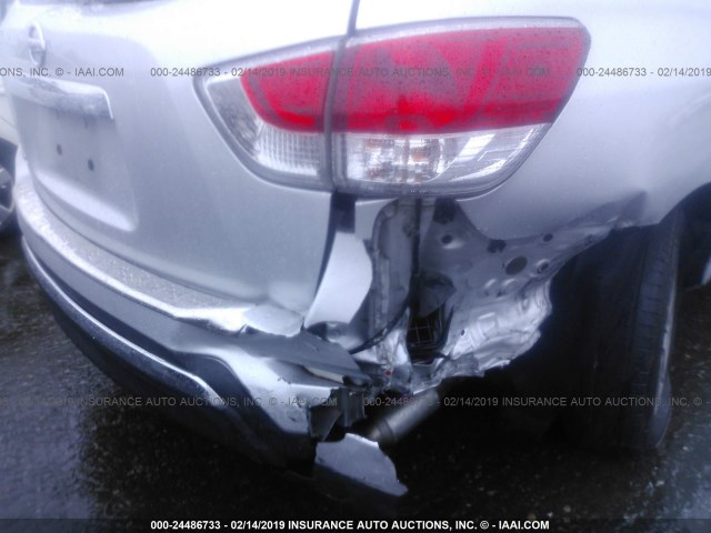 5N1AR2MN2EC655659 - 2014 NISSAN PATHFINDER S/SV/SL/PLATINUM SILVER photo 6