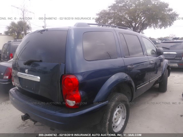 1D4HD58DX4F158511 - 2004 DODGE DURANGO LIMITED BLUE photo 4