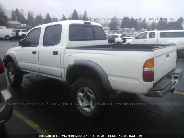 5TEHN72N11Z766942 - 2001 TOYOTA TACOMA DOUBLE CAB 白色 照片 3