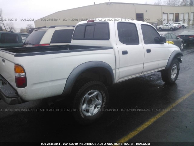 5TEHN72N11Z766942 - 2001 TOYOTA TACOMA DOUBLE CAB 白色 照片 4