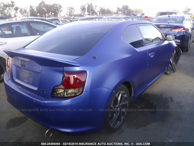 JTKJF5C76C3037929 - 2012 TOYOTA SCION TC ლურჯი ფოტო 4