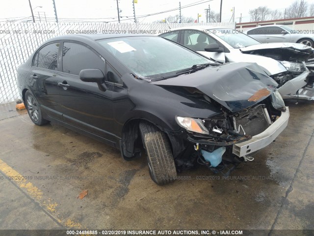 1HGFA16909L028011 - 2009 HONDA CIVIC EXL BLACK photo 1