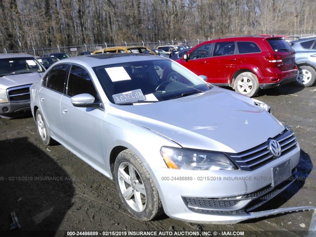 1VWBP7A3XDC095027 - 2013 VOLKSWAGEN PASSAT SE SILVER photo 1