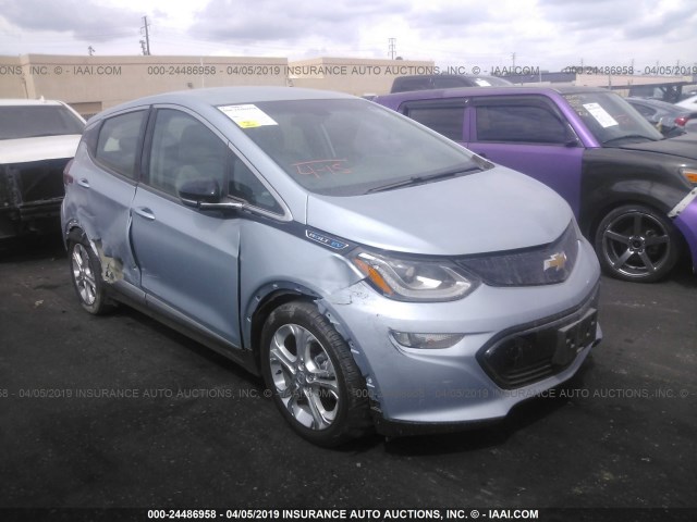 1G1FW6S06H4155612 - 2017 CHEVROLET BOLT EV LT Light Blue photo 1