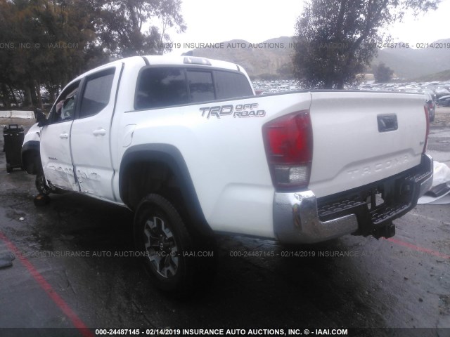 3TMAZ5CN7GM004200 - 2016 TOYOTA TACOMA DBL CAB/SR5/TRD SPORT/OR WHITE photo 3