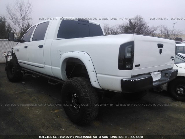 3D7KS29A58G211430 - 2008 DODGE RAM 2500 WHITE photo 3