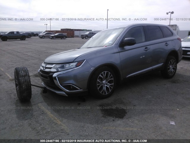 JA4AD2A34HZ033808 - 2017 MITSUBISHI OUTLANDER ES GRAY photo 2