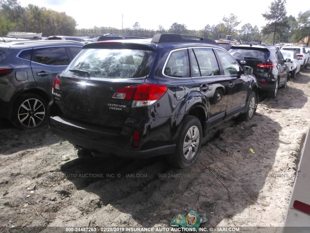 4S4BRCAC7C3205077 - 2012 SUBARU OUTBACK 2.5I BLACK photo 4