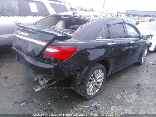 1C3CCBCB8CN146333 - 2012 CHRYSLER 200 LIMITED BLACK photo 4