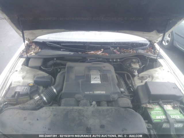 JT8BH28F1V0085149 - 1997 LEXUS LS 400 WHITE photo 10